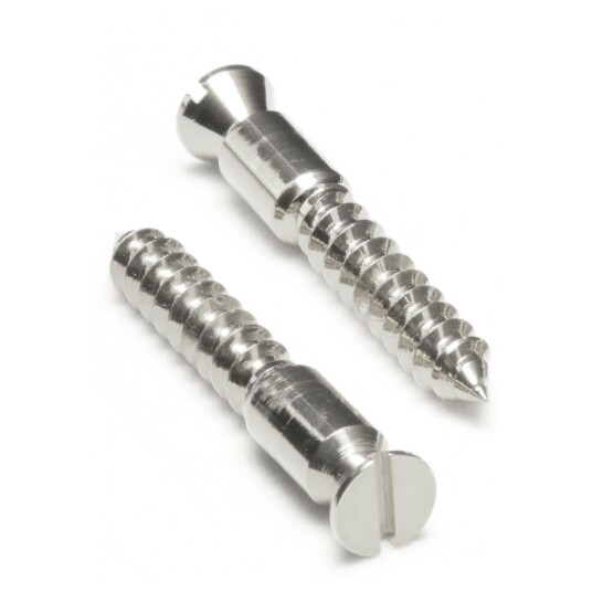 Floyd Rose Bridge Mounting Wood Screws (2 Pcs), Satin Chrome
