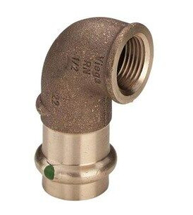 Viega Sanpress 90° Albue Vinkel 15mm x 12mm i Stål for Overvanns- og Drensrør