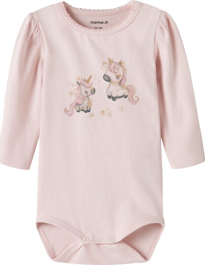 Name It Body I/e NbfLaica Lotus m. Enhjørninger Name It 50 Langermet Body Rosa