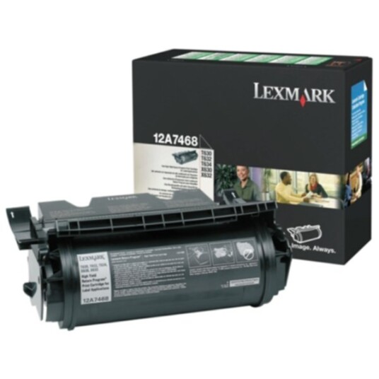 Lexmark 0012A7468 Tonerkassett sort High Yield 21.000 sider