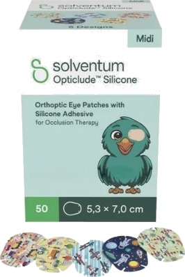 Opticlude Silicone Midi 2738PB øyelapper bil/fly 50 stk