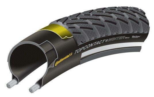 Continental Top Contact Winter Ii Premium Folding Tire 37-622 Black/Black Psi Max:6,0 Bar Yes Vectran Breaker Weight:470 G Continental Top Contact Winter Ii Premium Folding Tire 37-622 Black/Black Psi Max:6,0 Bar Yes Vectran Breaker Weight:470 G