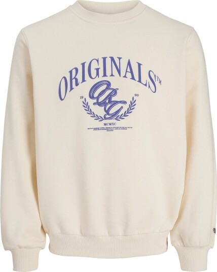 Jack & Jones Jorfrederiksberg Front Sweat Crew Neck WHISPER WHITE L