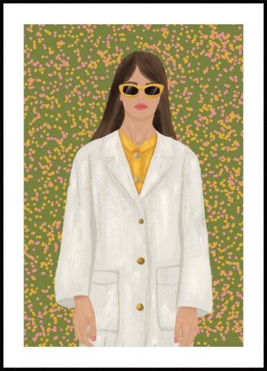 Chic Woman In Sunglasses Plakat / 21x30