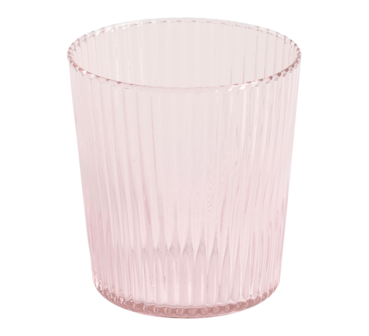 Paveau Ribbed Elegance glass Pink 25 cl rosa Paveau Ribbed Elegance glass Pink 25 cl rosa