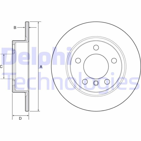 Bremseskive DELPHI BG4561C Bremseskive DELPHI BG4561C