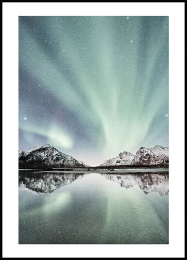 Northern Light Aurora Borealis Plakat Plakat / 30x40cm