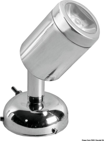 Leddet lyskaster polert SS 1 x 3 W HD