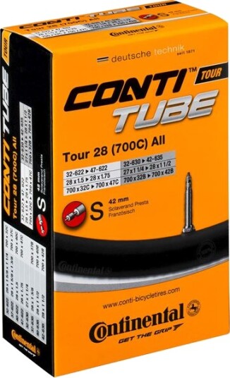 Continental Tour 28 All, Prestaventil, 32/47mm-622/635mm Slange