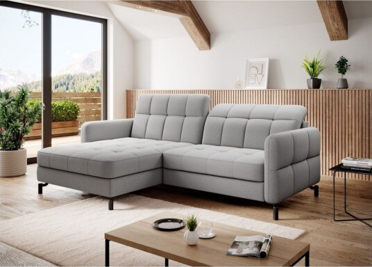 Seksjon Eltap Lorelle 225x160x105 cm Omega 02 Grå Venstre