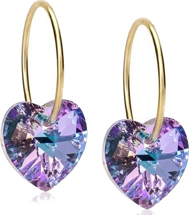 Blomdahl GT Ear Ring 14 mm Heart 10 mm Lilac