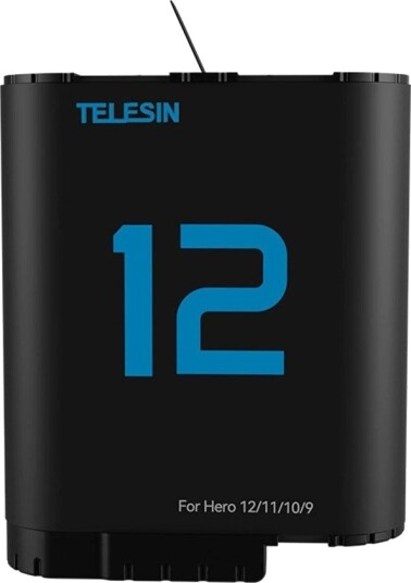 TELESIN S0 ECB 02 TGP batteri for GoPro Hero 12 11 10 9 1720mAh erstatning