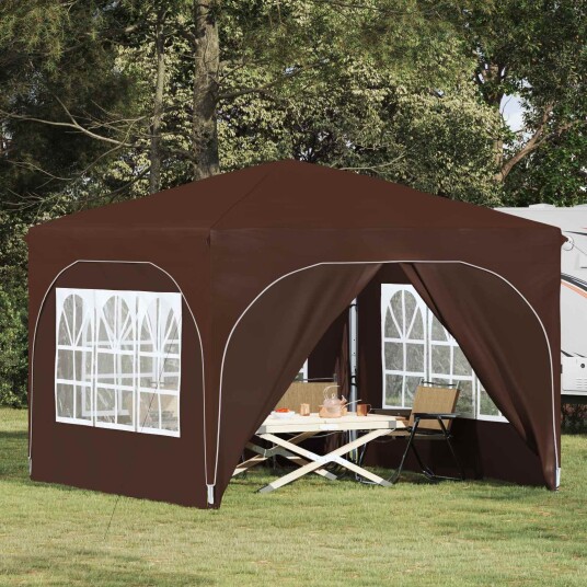  Pop up Festtelt 290 x 290 x 245 cm Brun
