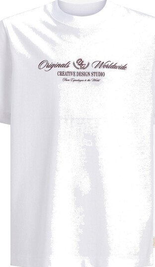 Jack & Jones Junior T skjorte Jortoronto Hd Front Tee Ss Jnr Hvit