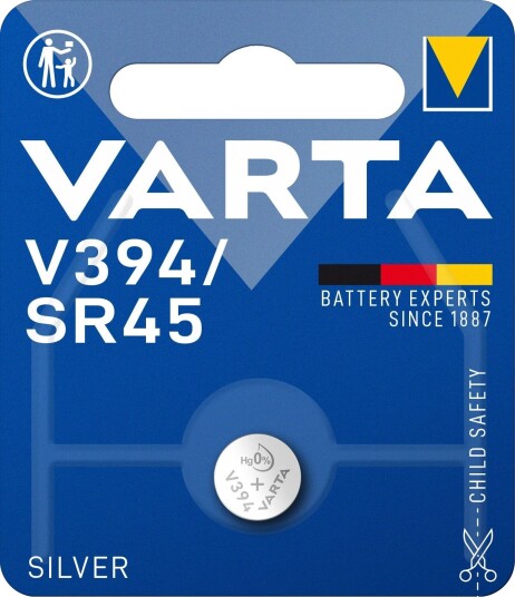 Varta V 394 SR45 Knappecellebatteri 1,55V Sølvoksid 67 mAh