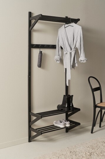Jotex Klesstativ/gangoppbevaring Furu Svart COLE 1666117020
