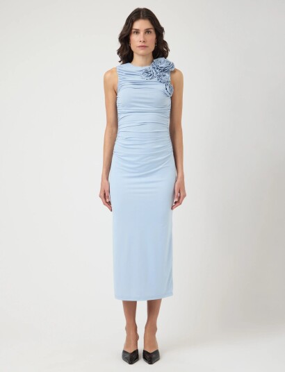YAS Yasdona Sl Long DresShow Blue M YAS Yasdona Sl Long DresShow Blue M