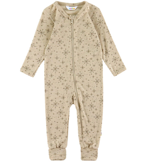 Joha Jumpsuit m. fot - Ull - Beige m. Stjerner - Joha - 40 - Jumpsuit Joha Jumpsuit m. fot - Ull - Beige m. Stjerner - Joha - 40 - Jumpsuit