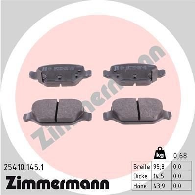 Bremseklosser ZIMMERMANN 25410.145.1