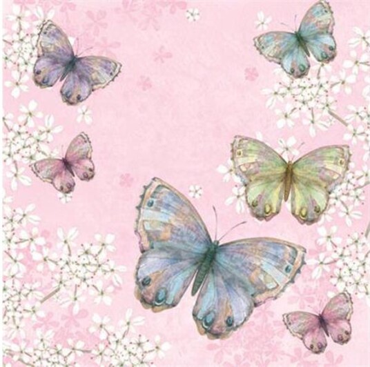 Lunsj serviett Bellissima Farfalla rosa ti-flair
