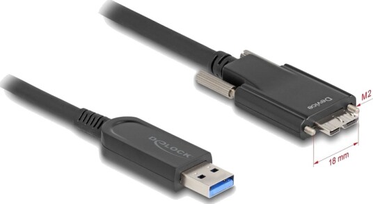 Delock Usb Kabel Micro Usb Type B Hann Skrubar Til Usb Type A Hann Usb 2.0 900 Ma 15 M Up To 10 Gbps Data Transfer Rate Svart
