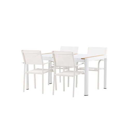 Spisegruppe Venture Home Togo med 4 Santorini Stoler Spisegruppe Venture Home Togo med 4 Santorini Stoler