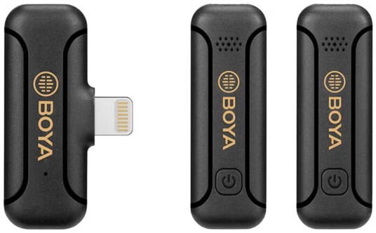 Boya BY-WM3T2-D2 Trådløs Omnidirectionell Mikrofonsystem for iOS Boya BY-WM3T2-D2 Trådløs Omnidirectionell Mikrofonsystem for iOS