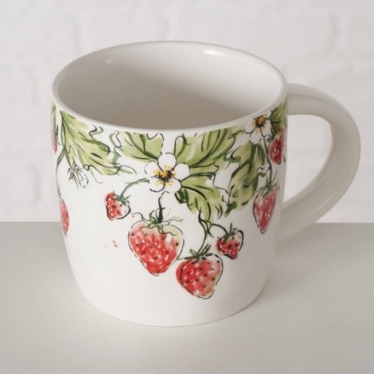 Boltze Kopp I Keramikk Med Jordbær Strawberry 450 Ml