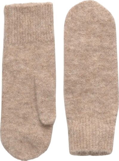 Rosemunde Rwfurry Alpaca Mittens - OAT MELANGE - 0