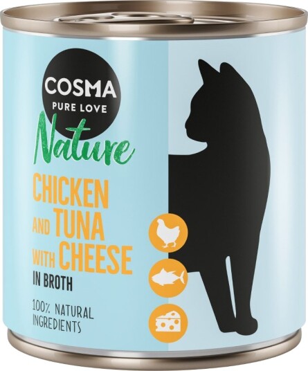 Cosma Våtfôr Nature & Tunfisk Med Ost Kylling 12 X 280 G