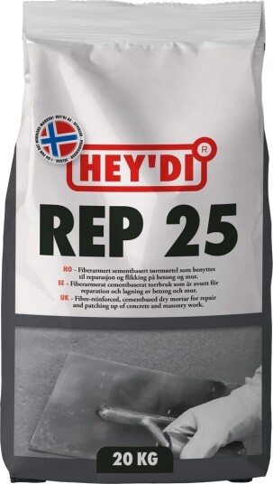 Heydi Reparasjonsmørtel 25 20kg