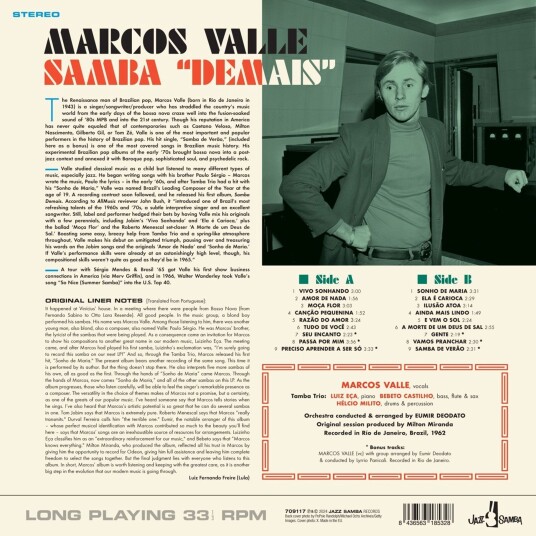 Marcos Valle  Samba Demais  LP/Vinyl