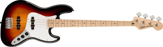 Squier Affinity Series Jazz Bass 3-Color Sunburst, Hvit Pickguard, Mn