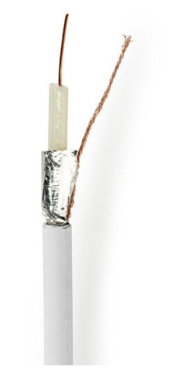 Nedis Tale Kabel på Snelle | Coax 12 | 75 Ohm | Dobbelt skjermet | ECA | 100.0 m | Koax | PVC | Hvit | Rull
