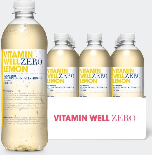 Vitamin Well Drikke (12-pakning) Smak 50 cl Lemon/Lime Zero Vitamin Well Drikke (12-pakning) Smak 50 cl Lemon/Lime Zero