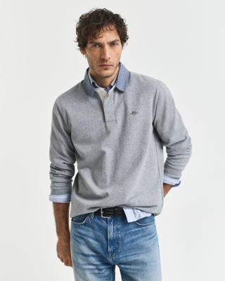 Chambray heavy rugger GREY MELANGE S
