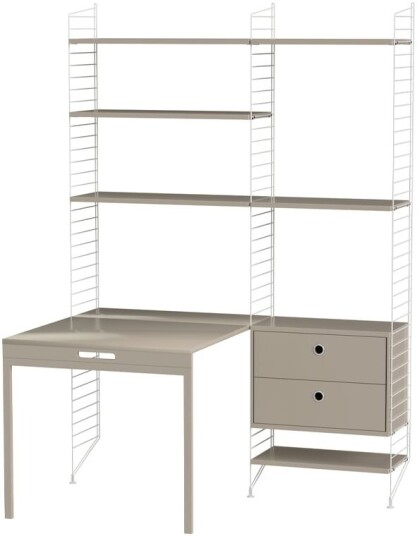 String kontor beige & hvit Kombinasjon E