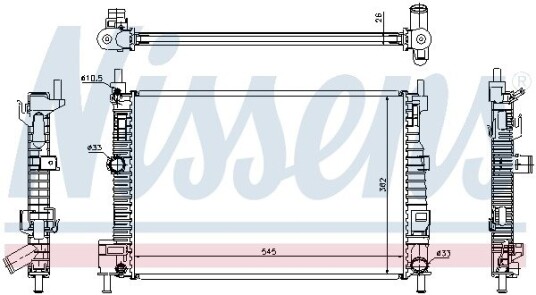 Radiator NISSENS 68523