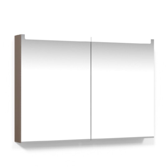Macro Design Crown Speilskap Innfelt Belysning med 2 dør Brun ask / 100cm Macro Design Crown Speilskap Innfelt Belysning med 2 dør Brun ask / 100cm