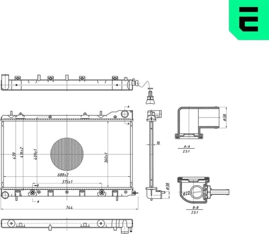 ERA 673396 Radiator motorkjøling ERA 673396 Radiator motorkjøling