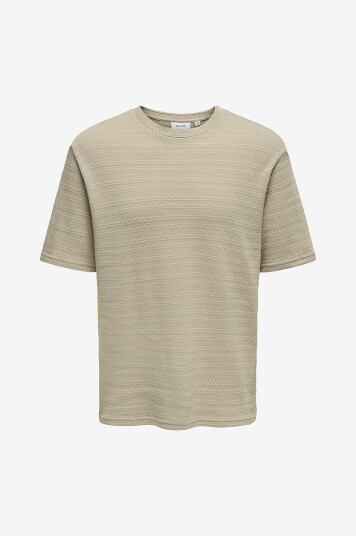 ONLY & SONS   Genser onsGivo Reg 12 SS Crew Knit   Brun