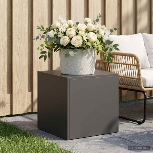 vidaXL Planteholder Svart 40 x 40 x 40 cm Stål