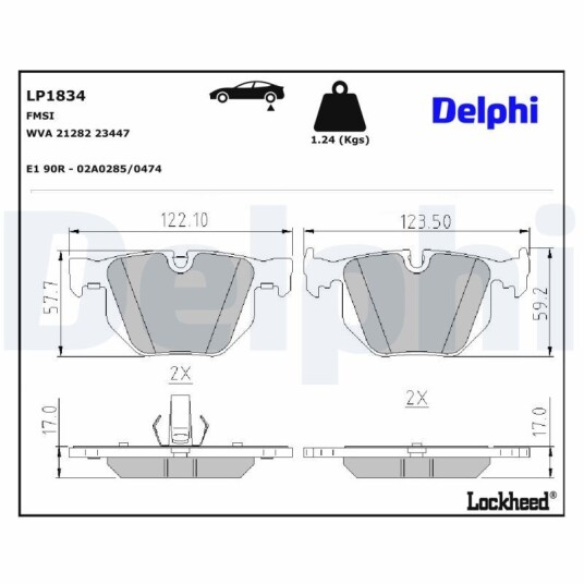 Bremseklosser DELPHI LP1834