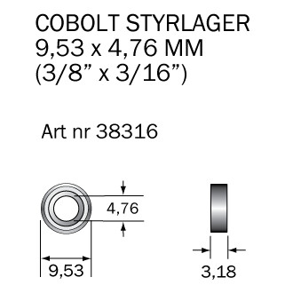 Cobolt 38316 Kulelager 9,53 x 4,76 mm Maskintilbehør & forbruk