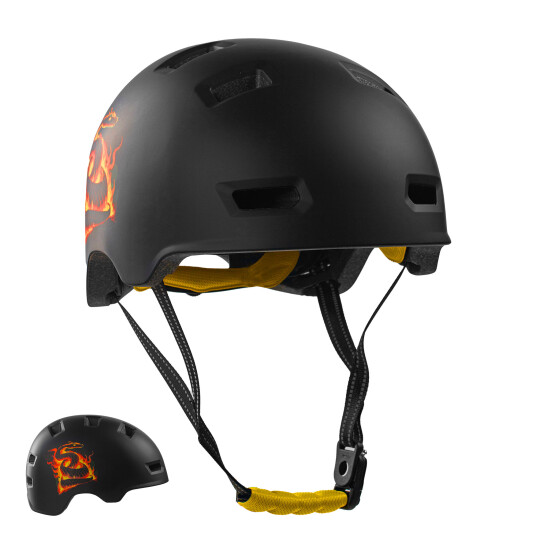 Crazy Safety Orange Snake sykkel- og skaterhjelm - Oransje - M (54-57 cm)