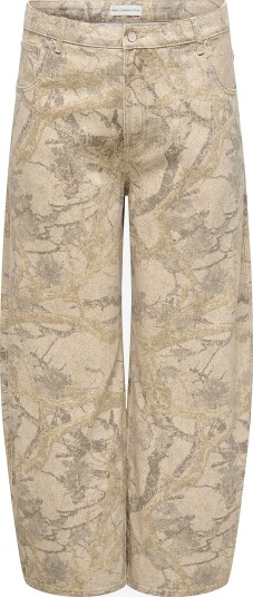 Only Carmakoma   Bukser Cartaylor Banu Hw Camo Barrel Pant   Grå