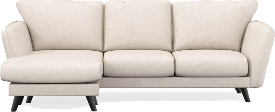 Trend Lyx 3 seters Venstrevendt L formet Sjeselongsofa i Stoff Beige
