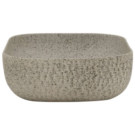 vidaXL Benkeservant grå rektangulær 48x37,5x13,5 cm keramikk