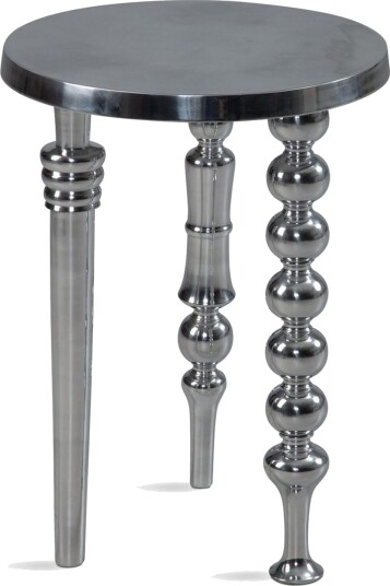 Sidebord Wohnling Metall Rund 44 cm med 3 Forskjellige Ben Moderne -