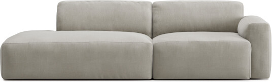 No Ga - Brick 2-Seater Open End Left Shadow Khaki Sofaer Grå